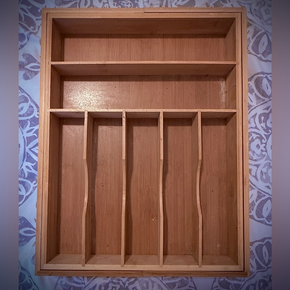 Natural Bamboo Drawer Organizer